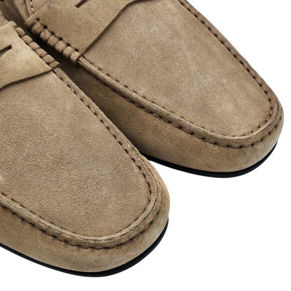 Tod\'s Mocassino City Gommino Penny Suede Loafers Brown UK 7.5 US 9 - NWB $695